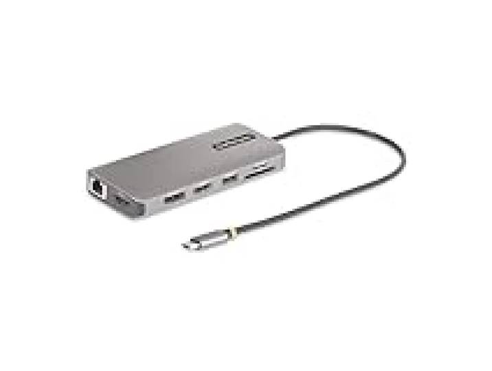 StarTech Dock USB-C Triple 4K, 2X DP 1x HDMI, Hub 10Gbps, GbE, SD, MicroSD