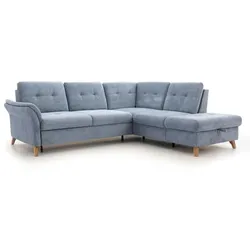 sit & more Ecksofa Göteborg Stoff Blau
