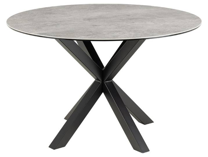 freiraum Esstisch Heaven, rund in Grau, Glas - Keramik - 75,5x119cm (HxD)
