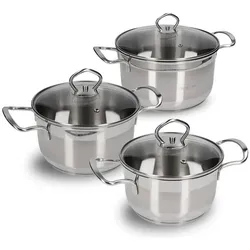 Zwieger Lovro 6 el., Pfannenset + Topfset, Silber