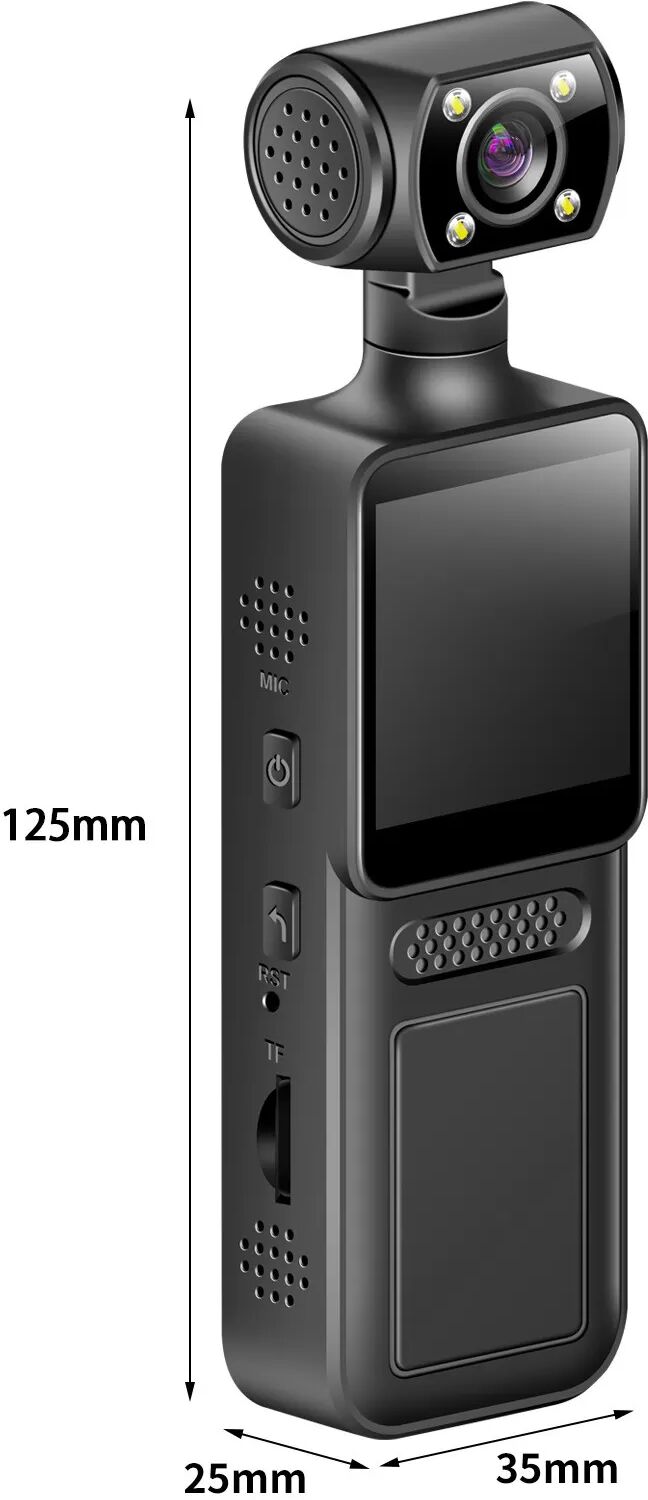 INF High-Definition Clip-On Körperkamera M12+ mit WLAN