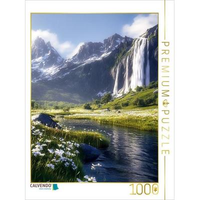 CALVENDO Puzzle Die Wasserfälle von Nidavellir | 1000 Teile Lege-Größe 64x48cm Foto-Puzzle für glückliche Stunden