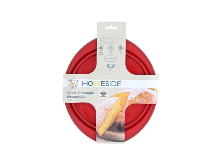 Moule à manqué 29x25 cm - Sélection d'Experts - Homeside - silicone renforcé - rétractable