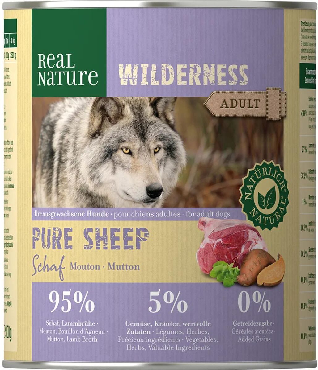 Kit Risparmio 6x800G Real Nature Wilderness Dog PECORA