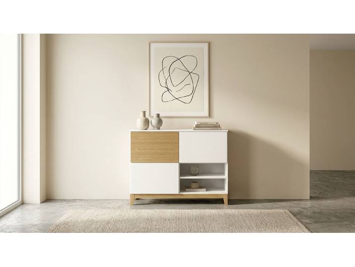 Petit placard TV MDF mélaminé MDF Blanc mat
