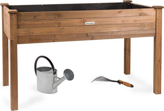 Needs & Wants Verhoogd Bed Plantenbak voor Buiten Tuinieren met Poten - 130 Liter - Donkerbruin
