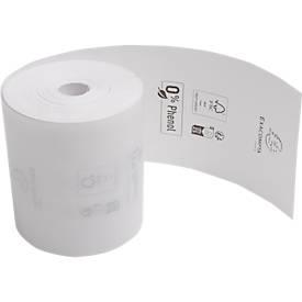 Thermorolle Exacompta 40768E, für alle Thermokassensysteme, L 76 m x B 80 x Ø 72 mm, 1-lagig, phenol-& FSC®-Papier, weiss, 10 Stück