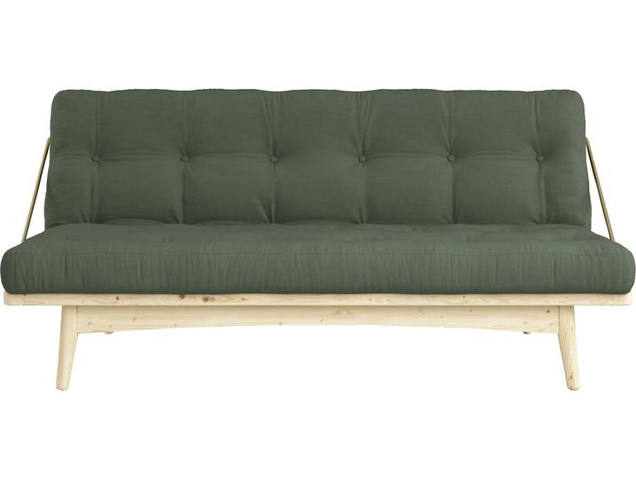 Schlafsofa, 190x130 cm, Baumwolle, Olivgrün, Futonmatratze, Modern, Karup