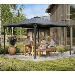 Palram - Canopia Aluminium Pavillon Palermo 3600 | Anthrazit | 360x360x295 cm - Anthrazit