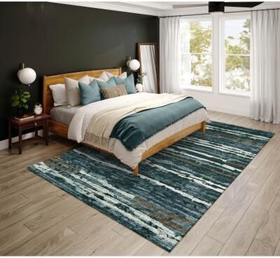 Addison Rugs Indoor/ Outdoor Bravado Abstract Striped Baja Washable Area Rug