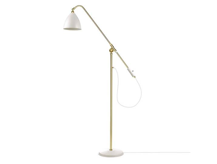 GUBI Bestlite BL4 vloerlamp mat wit - messing