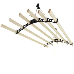 Deckentrockner aus Holz - Schwarz - 1.2m