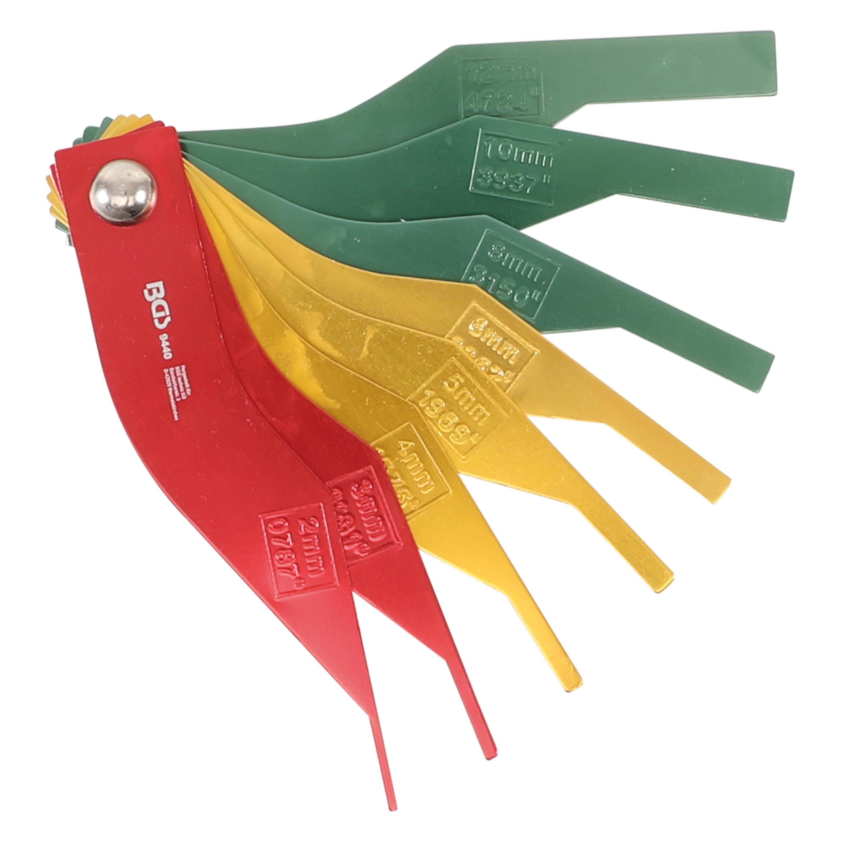 BGS Bremsbelag-Verschleisslehren-Satz Aluminium 8-tlg. (9440)