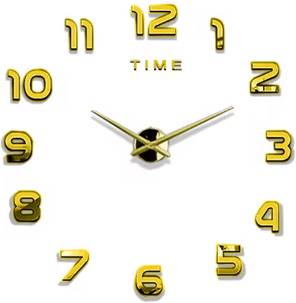 Inspire Picks Modern 3D DIY Wall Clock Large Acrylic Mirror Decorative Quartz Clock 023 Gold 3d Diameter 60 90cm