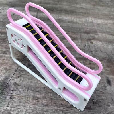 ModernMart STEM Mini Escalator Model Kit For Kids DIY Wooden Science Puzzle Toy pink