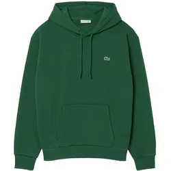 LACOSTE Herren Hoodie - Fleece Hoodie, Kapuze,  Regular Fit Dunkelgrün / S