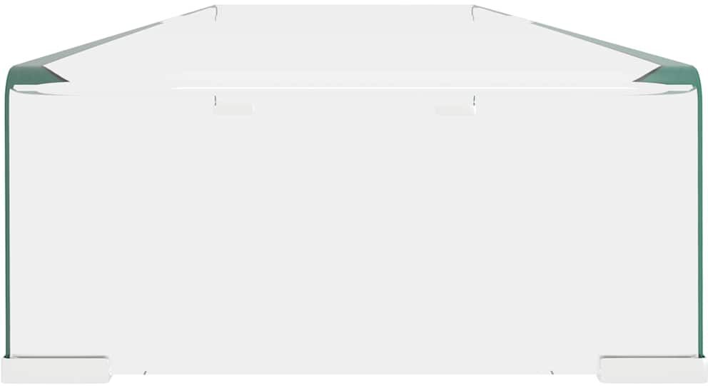 vidaXL Meuble TV/pour moniteur 110x30x13 cm verre transparent