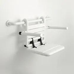 pba 01 Duschsitz, einhängbar, klappbar, mit Armlehnen, Nylon, 380x480x415mm