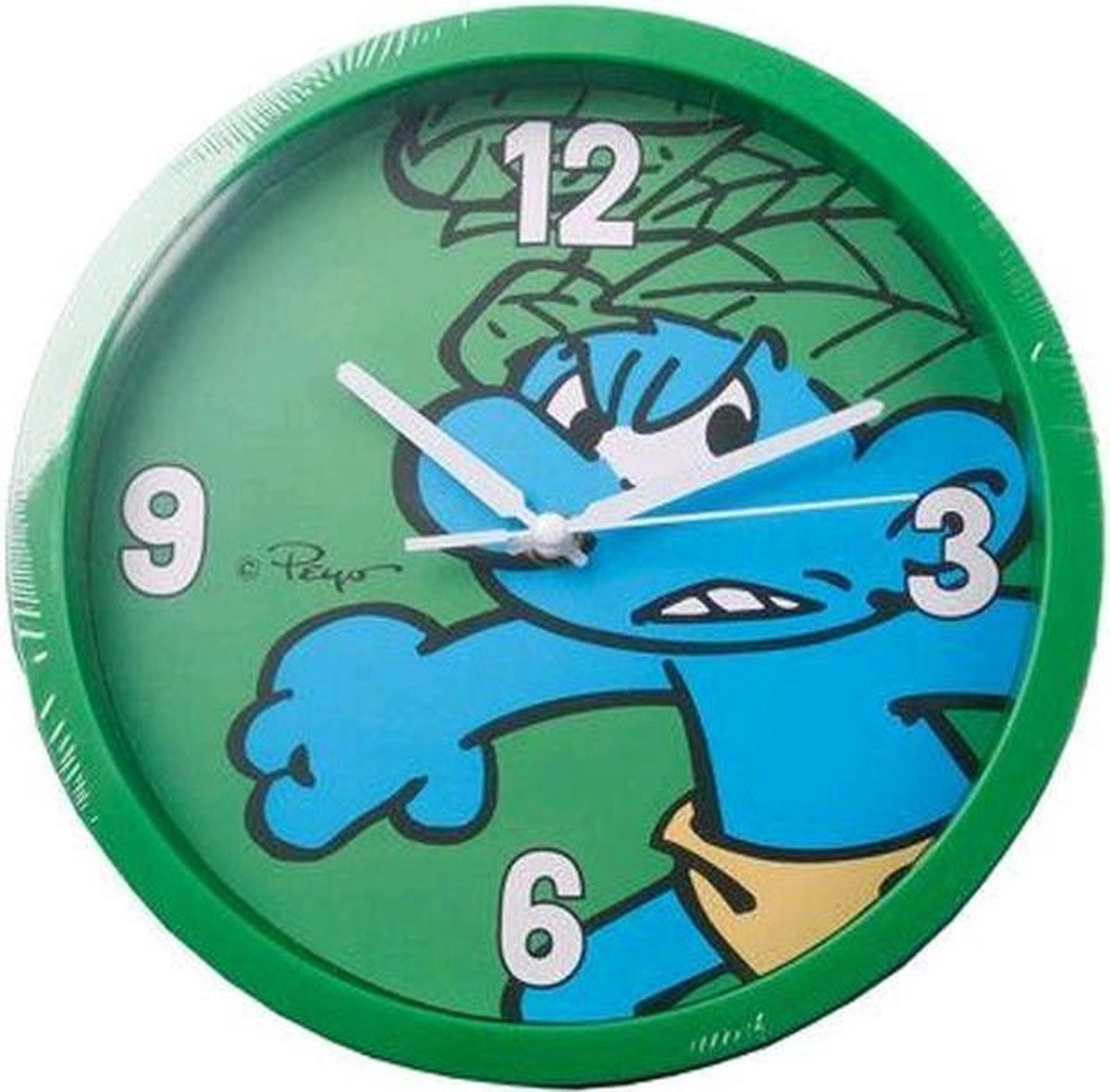 Leisure Wandklok De Smurfen Jungle Smurf Analoog Diameter: 27 cm