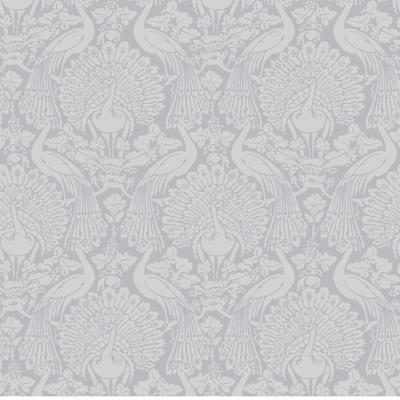 Vliestapete LAURA ASHLEY "Laura Ashley Peacock Damask Pale Slate Vliestapete", grau (paleslate), B:0,52m L:10,05m, Vlies, Tapeten, Laura Ashley Peacock Damask Pale Slate Vliestapete