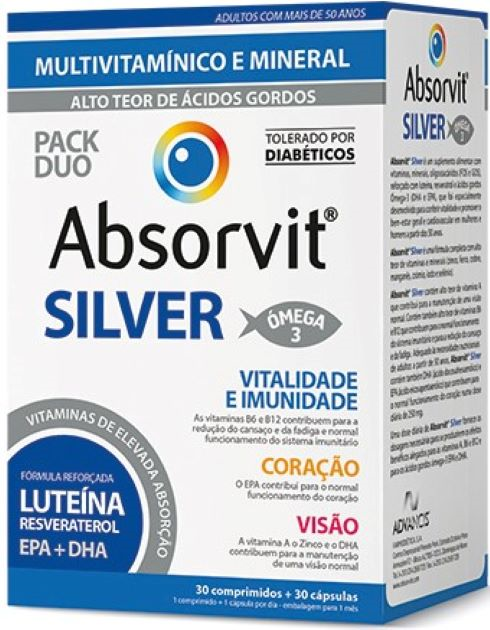 Absorvit Silver 30 comprimidos + 30 cápsulas