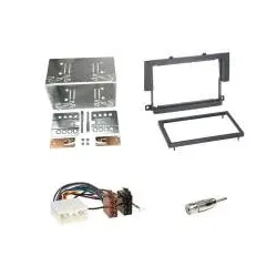 Radioeinbauset 2-DIN Radioblende+ISO Adapter für Mitsubishi Colt (Z30) 06/200...