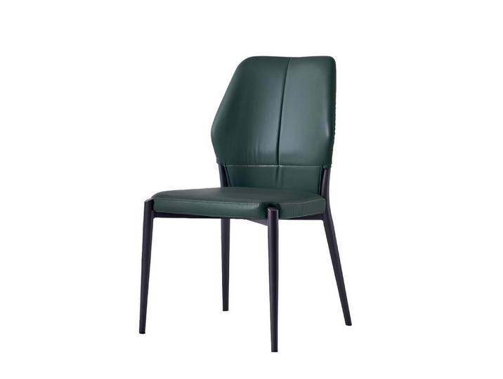 Xlmoebel Esszimmerstuhl Moderner grüner Lederstuhl von Designer mit elegantem Design (1 St), Hergestellt in Europa