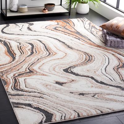SAFAVIEH Cyrus Shag Burgunde Modern Abstract Rug