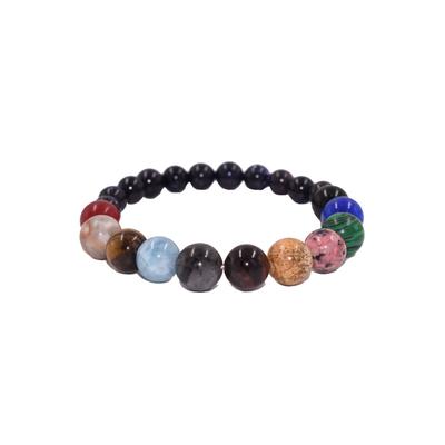 Armband FIRETTI "Schmuck Geschenk Armschmuck Armkette Edelstein Farbstein", bunt (aquablau, orangerot, rot, braun, blau, schwarz, dunkelgrün, aquamarine, orangerot, rot, braun, blau, schwarz, dunkelgrün), Armbänder, Damen, 20cm, Silikon Stein,...