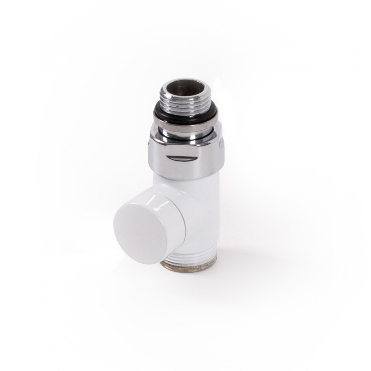 Terma Absperrdurchgangsventil CYLINDER; Außengewinde 1/2""-Außengewinde 24-19; Weiss, TGZOBI007 TGZOBI007