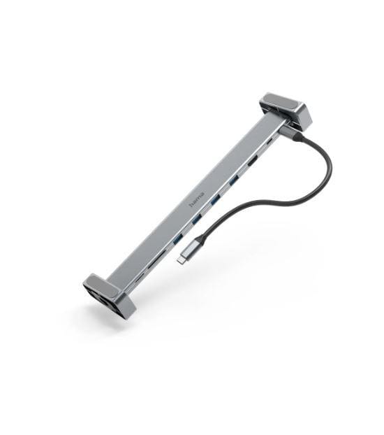 Hama 00200103 USB-C-Docking-Station Connect2Office Basic, abnehmbare Standfüße, 9 Ports