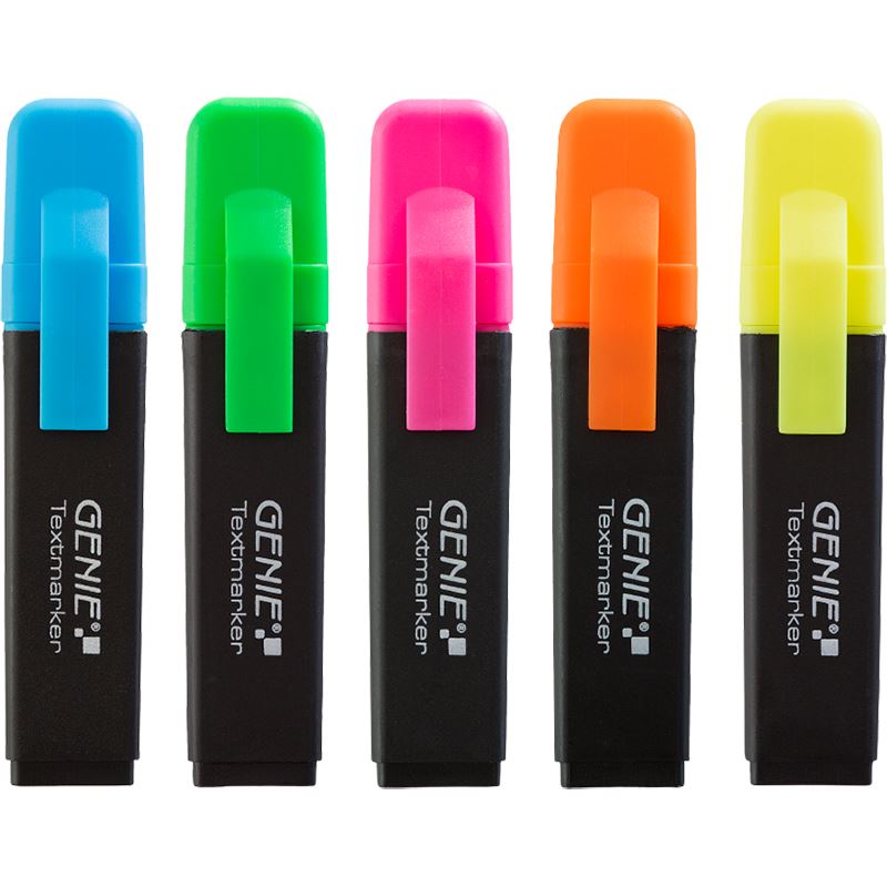 Genie Textmarker 5-Farben 5 Stk.
