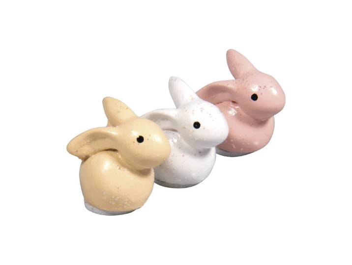Rayher Polyresin-Hasen 2 × 1.8 cm 6 Stück