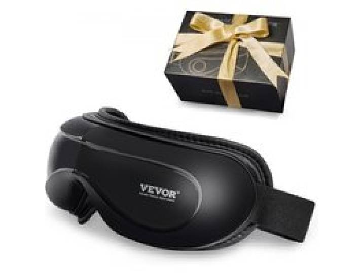 VEVOR Masseur Oculaire Chauffant, Masque de Massage des Yeux à 5 Modes, Musique Bluetooth, Appareil de Soins Relaxation Oculaires Pliable 180° pour Fatigue Oculaire, Yeux Secs, Cernes, Parents, Noir