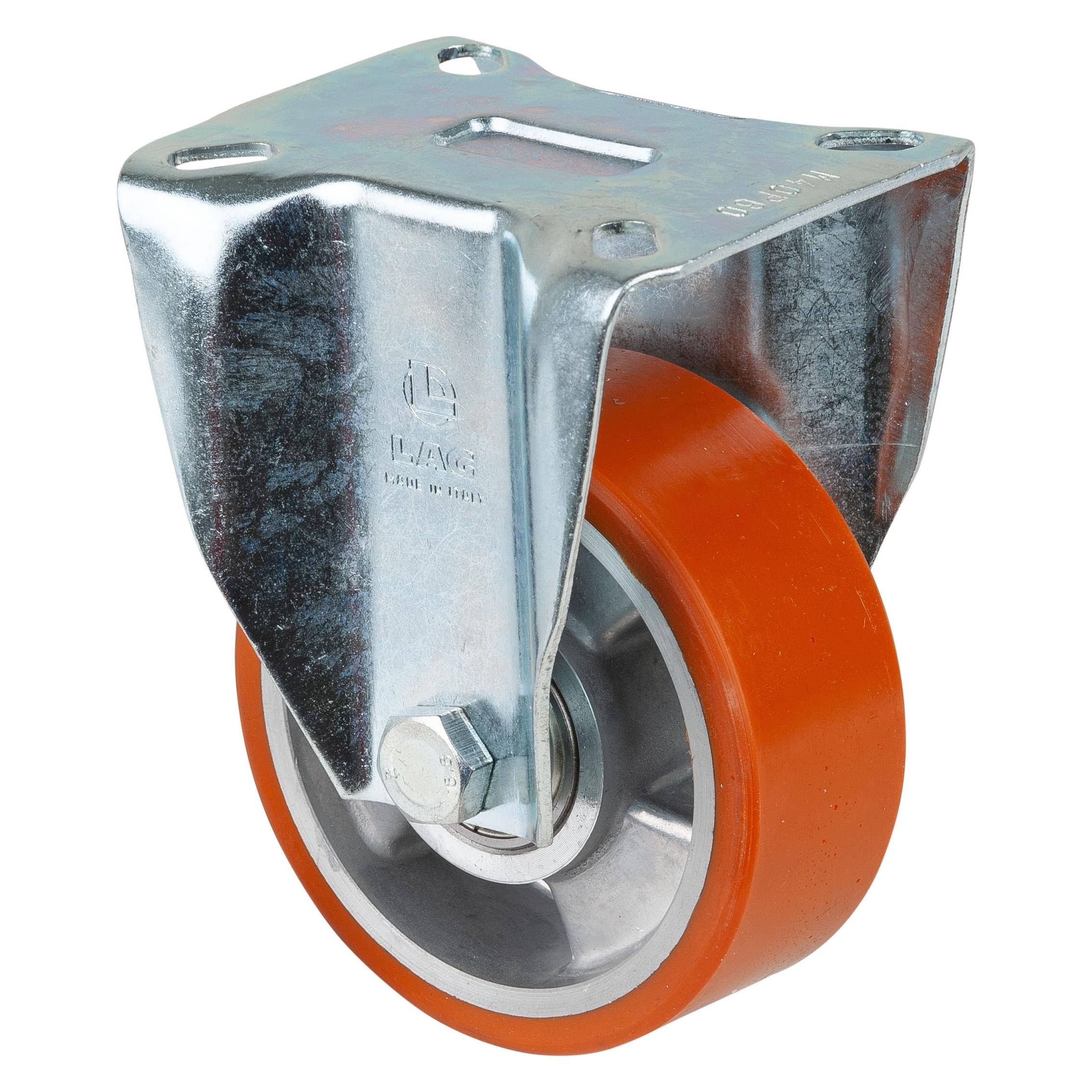 Magni BS Rollen N110.B90.102 Schwerlastrolle, Bockrolle, Ø 100 mm, Anschraubplatte, Polyurethanrad, Radkör (228235)