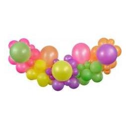 Procos Bunter fluoreszierender heller Ballon, Ballongirla (65x) (65614745)