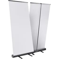 Roll Up Standard, ohne Druck, 200 x 100 cm | schwarz, Aluminium