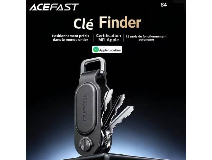 Nouveau porte-clés traceur anti-perte 2026 pour Apple Find My en cuir PU, localisation de valises, clés, sacs, fonction anti-perte proactive