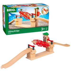 BRIO Spielzeugeisenbahn-Zubehör World 33757, Hebebrücke, Holz/Kunststoff 3-teilig