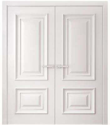 SARTODOORS Royal 9822 White Enamel Wood Interior Double Doors
