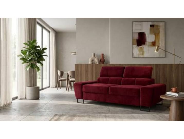 Family Meble Sofa Savio Aura, 2-Sitzer – Bordeaux – l 16