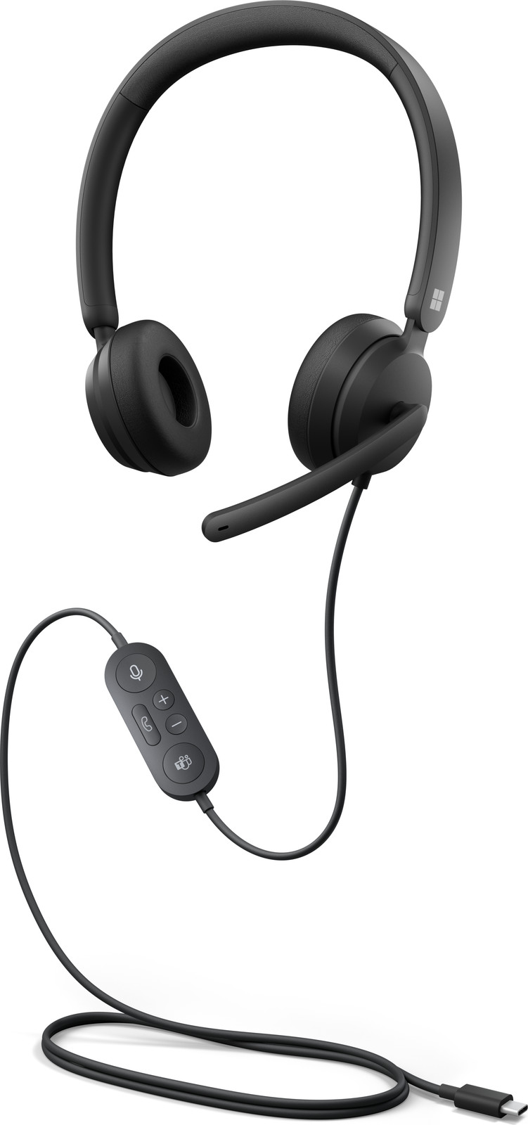 Microsoft Modern USB-C Headset zwart met kabel voor kantoor en callcenter