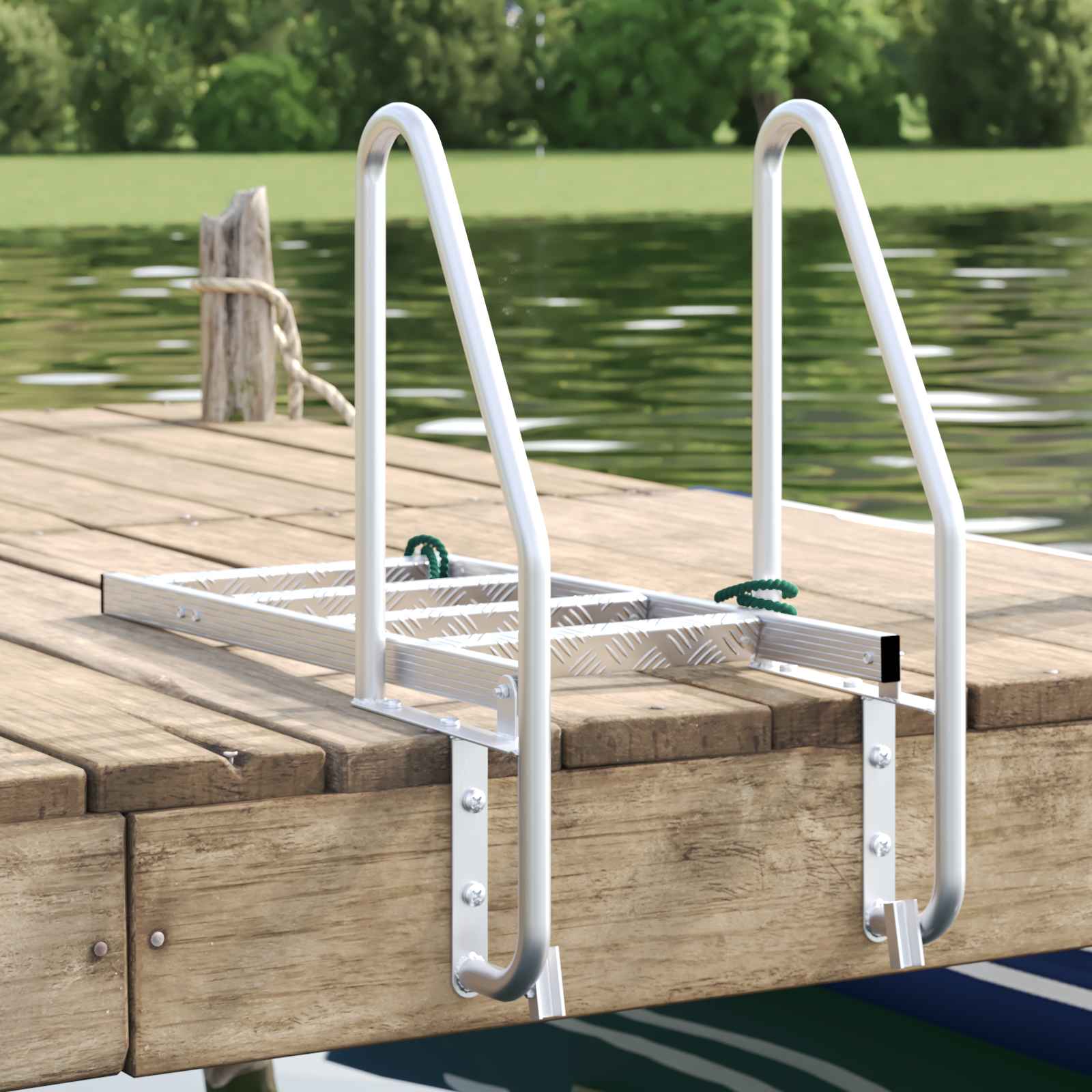 vidaXL Échelle de dock à 4 étapes Argenté 58 x 77 x 166 cm Aluminium