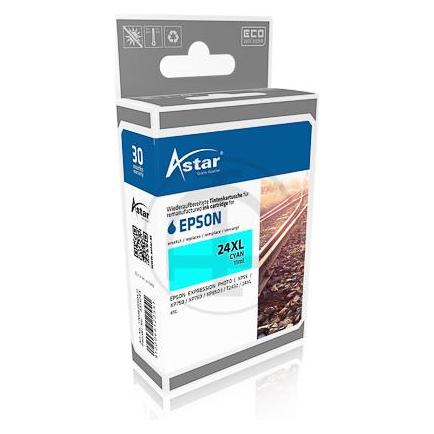 Astar Cyan  - Tintenpatrone - für Epson Expression Photo XP-55, 750, 760 (C) (AS15244)
