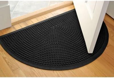 Bungalow Dba Matterly Squares Slice Mat 39 x 24, 39 x 24, Charcoal