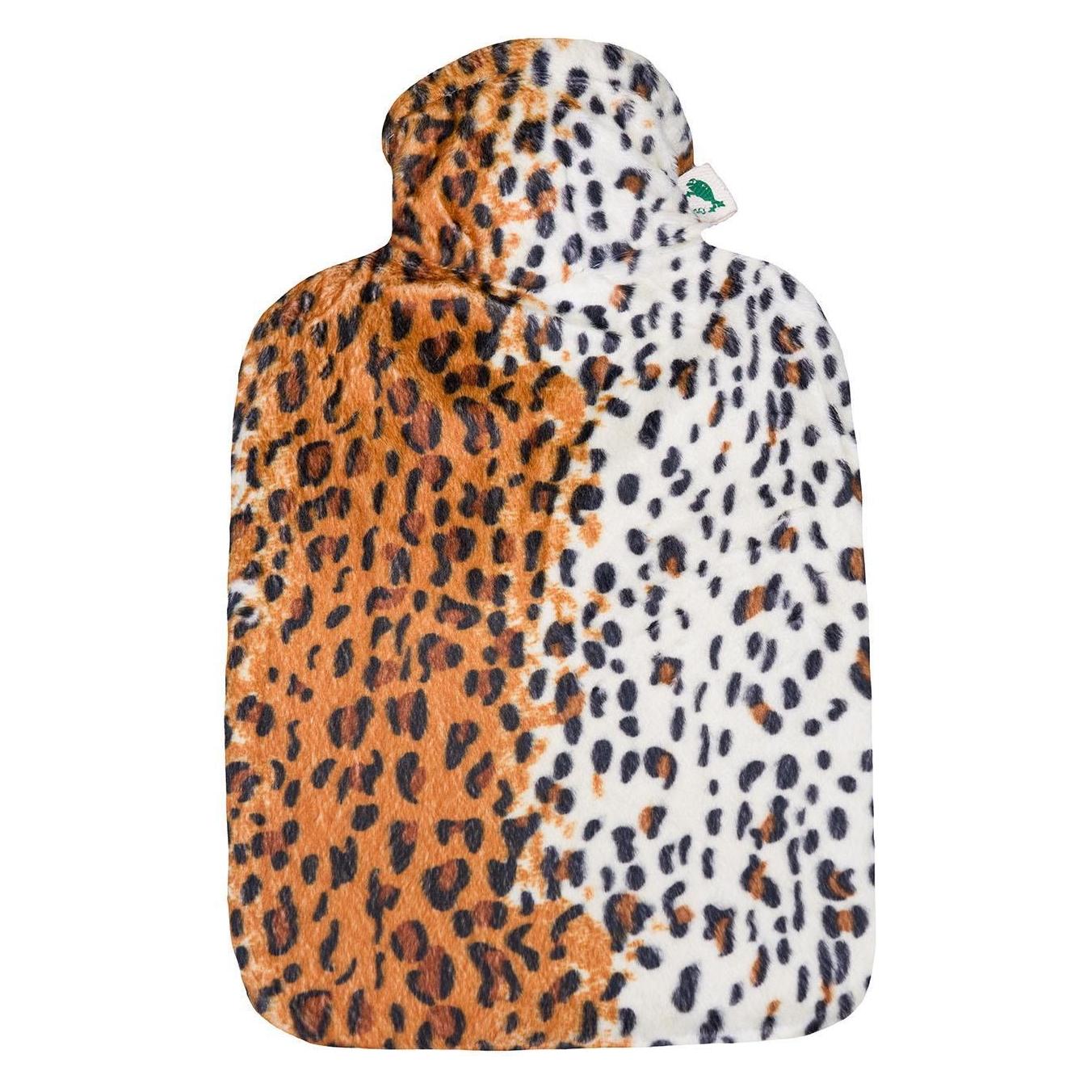 Frosch Wärmflasche PVC Velours Leopard (1.80 l, Bettflasche mit Bezug) (0568.0)