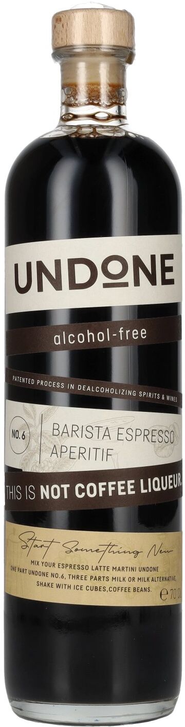 Undone Barista Espresso Aperitif This is not Coffee Liqueur alkoholfrei No. 6 0,7l