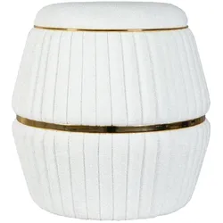 Kayoom Hocker Britteny 210 Weiß / Gold
