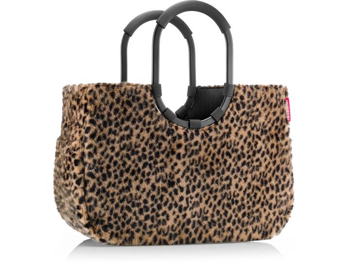 Einkaufskorb Reisenthel Loopshopper L Leo - Farbe: Schwarz, Braun, Leo Fake Fur - Einkaufskorb