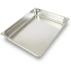 VERTES GN Behälter 2/1 Gastro Norm (Edelstahl, 100mm Tief ohne Deckel, Hygienisch, Rostfrei, Kratzfest, Temperaturbeständig von -40° bis +300°C)